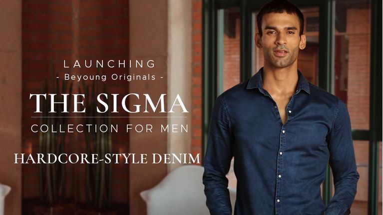 Mens style online denim shirt